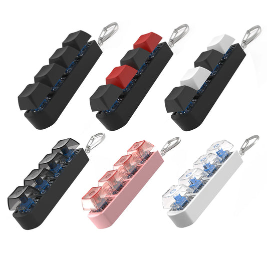 4-Key Mechanical Fidget Keychain